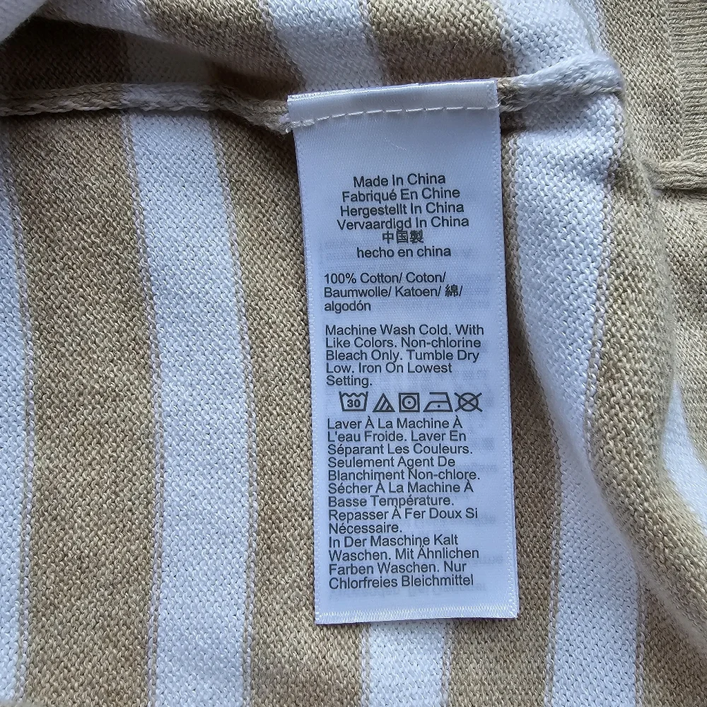 New! J. Crew Sz XL Striped Heather Tan Cotton Teddie Sweater Top NWT BH718